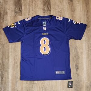 Lamar Jackson #8 Baltimore Ravens Mens MEDIUM Stitched Purple Brand New